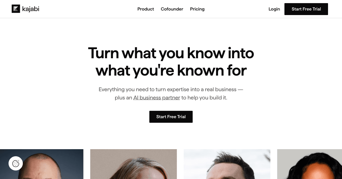 Kajabi platform homepage