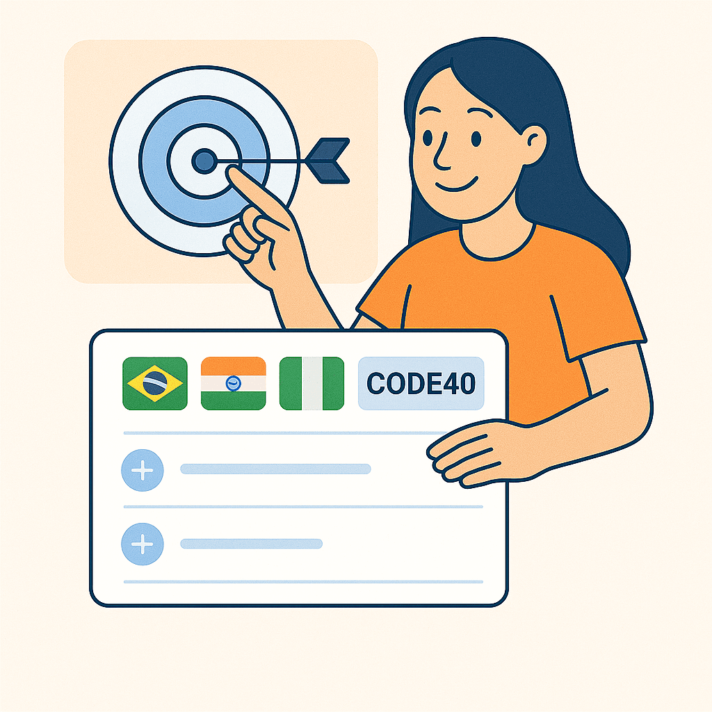 Setting up discount percentages and coupon codes