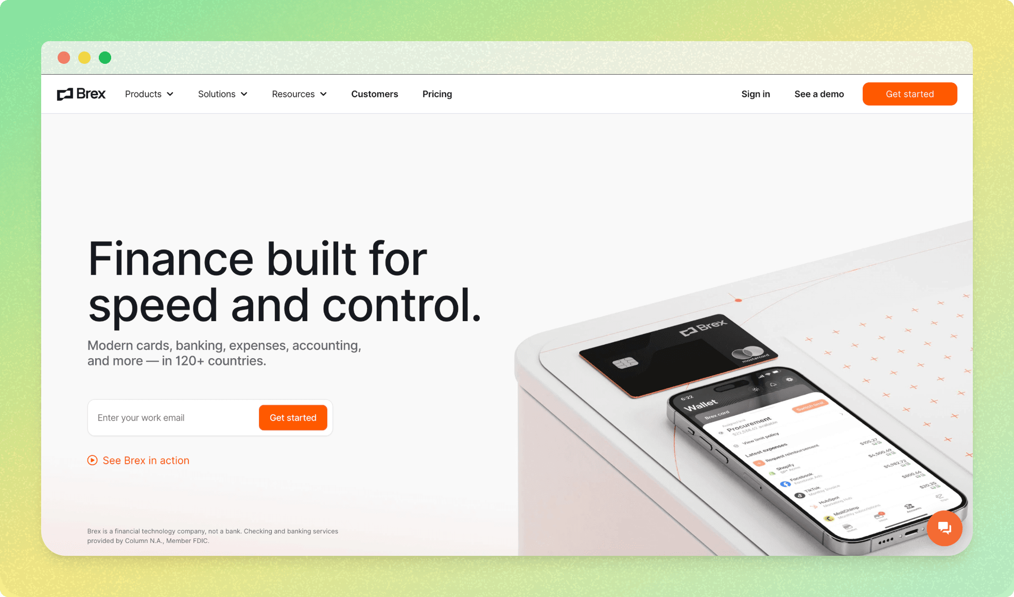 Brex dashboard interface