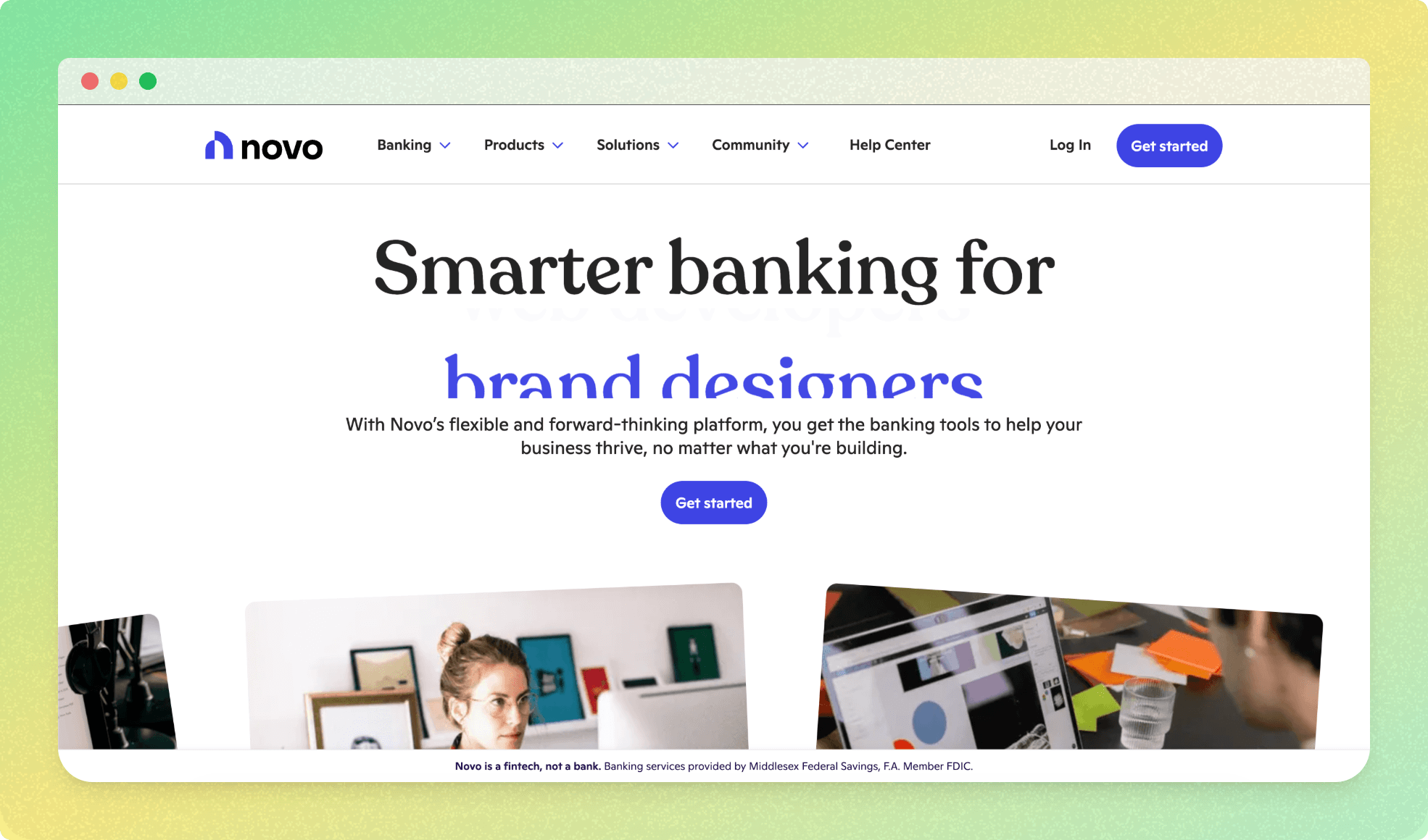 Novo dashboard interface