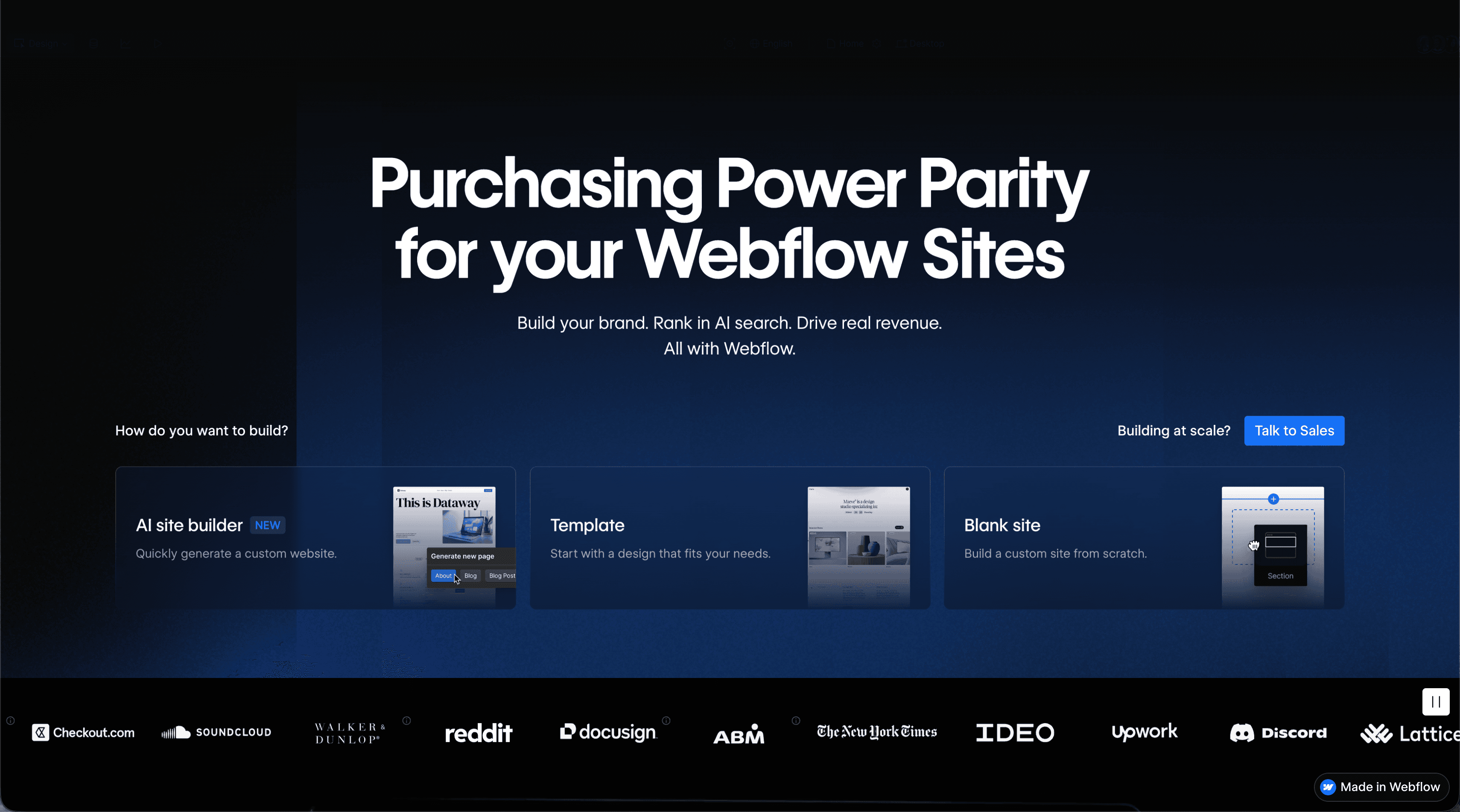 Webflow platform